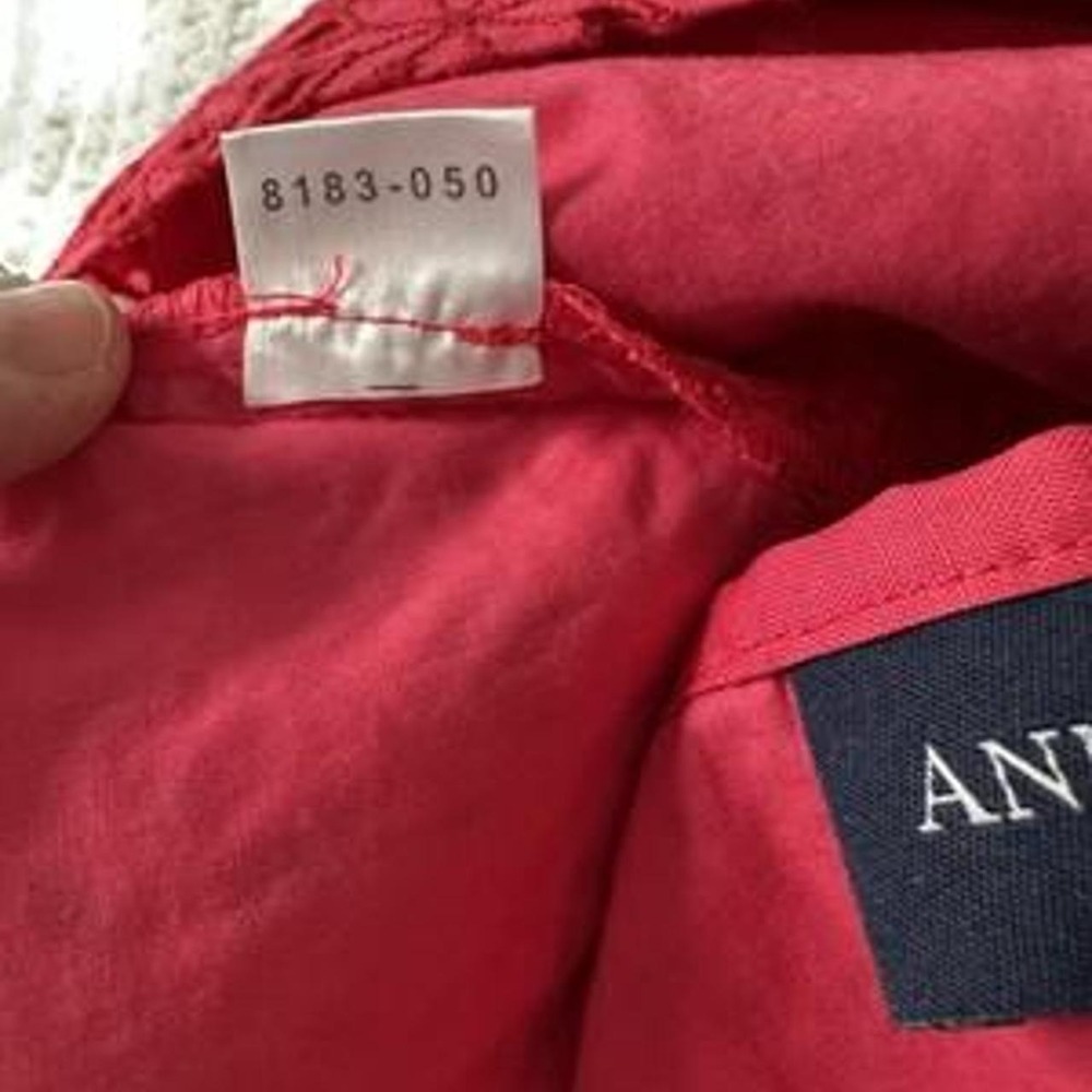 Ann Taylor Petites - Lined, Eyelet Flowered, Bold Pink Color A Line Skirt. 12P - Picture 8 of 8
